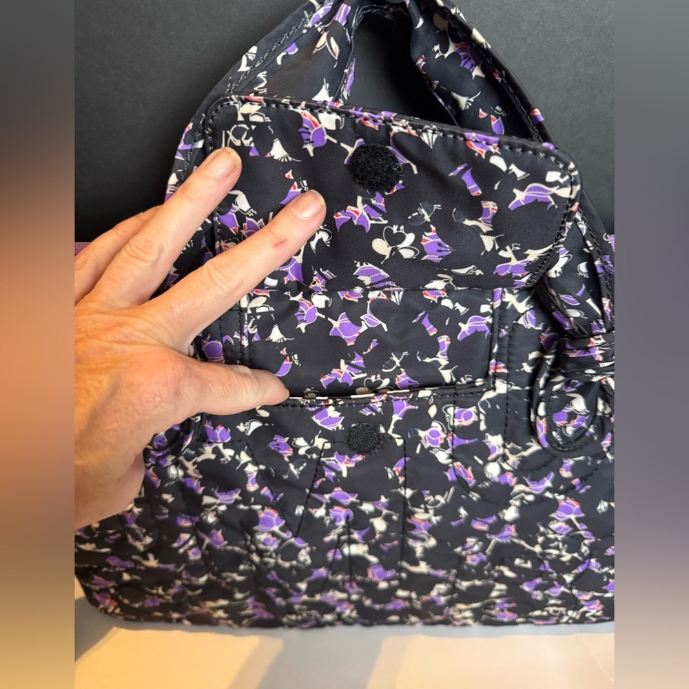 Marc by Marc Jacobs  nylon laptop bag in a black and purple floral - Picture 5 of 9